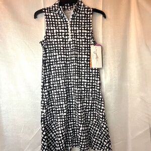 X by Gottex Black Check Golf & Tennis Dress Women’s XS NWT